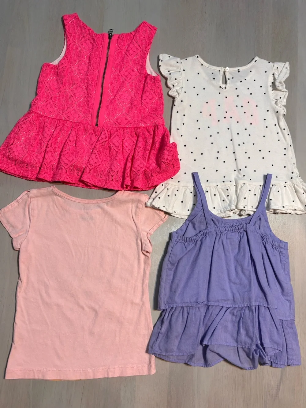 Kids Girls 3t Bundle Lot Set of 6 Tees Tank Tops